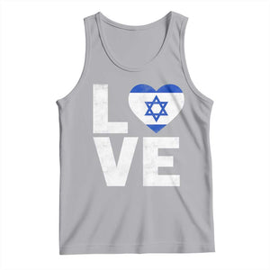 I Love Israel Jewish Gifts Star of David Israeli Tank Top TS11 Athletic Heather Print Your Wear