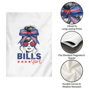 Funny BFB Football Lover Garden Flag Sport Fan Game Day Messy Bun TS11 Print Your Wear