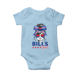 Funny BFB Football Lover Baby Onesie Sport Fan Game Day Messy Bun TS11 Light Blue Print Your Wear