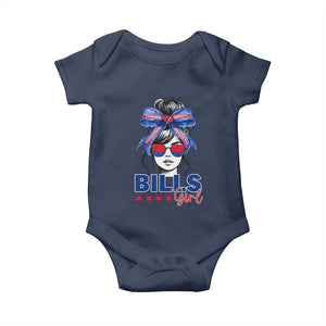 Funny BFB Football Lover Baby Onesie Sport Fan Game Day Messy Bun TS11 Navy Print Your Wear