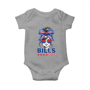 Funny BFB Football Lover Baby Onesie Sport Fan Game Day Messy Bun TS11 Sport Gray Print Your Wear