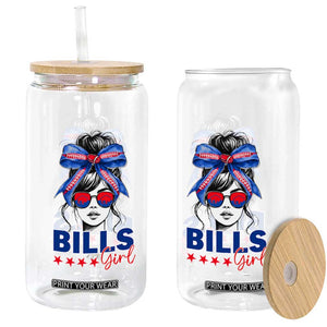 Funny BFB Football Lover Glass Can Sport Fan Game Day Messy Bun TS11 Print Your Wear