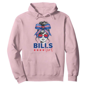 Funny BFB Football Lover Hoodie Sport Fan Game Day Messy Bun TS11 Light Pink Print Your Wear