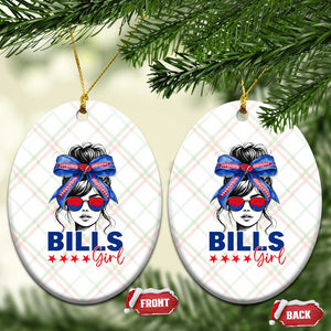 Funny BFB Football Lover Ceramic Ornament Sport Fan Game Day Messy Bun TS11 Print Your Wear