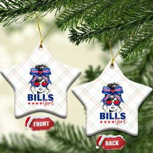 Funny BFB Football Lover Ceramic Ornament Sport Fan Game Day Messy Bun TS11 Print Your Wear