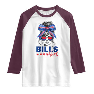 Funny BFB Football Lover Raglan Shirt Sport Fan Game Day Messy Bun TS11 White Maroon Print Your Wear