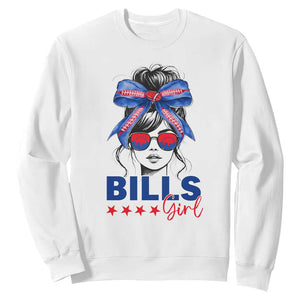 Funny BFB Football Lover Sweatshirt Sport Fan Game Day Messy Bun TS11 White Print Your Wear