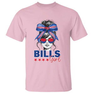 Funny BFB Football Lover T Shirt Sport Fan Game Day Messy Bun TS11 Light Pink Print Your Wear