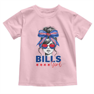 Funny BFB Football Lover Toddler T Shirt Sport Fan Game Day Messy Bun TS11 Light Pink Print Your Wear