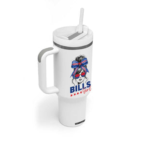 Funny BFB Football Lover Tumbler With Handle Sport Fan Game Day Messy Bun TS11 Print Your Wear