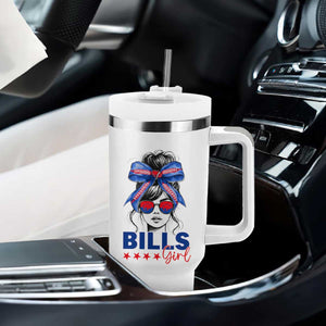 Funny BFB Football Lover Tumbler With Handle Sport Fan Game Day Messy Bun TS11 Print Your Wear
