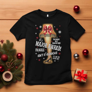 Funny Christmas Movie T Shirt It Is A Major Award Fragile Italian Leg Lamp TS11 Black Print Your Wear