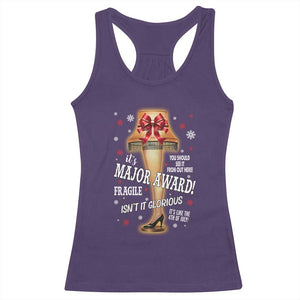 Funny Christmas Movie Racerback Tank Top It Is A Major Award Fragile Italian Leg Lamp TS11 Purple Print Your Wear