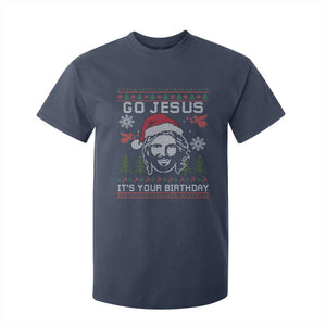 Funny Go Jesus It Is Your Birthday T Shirt For Kid Christian Christmas Party TS11 Navy Print Your Wear