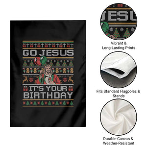 Funny Go Jesus Its Your Birthday Garden Flag Christmas Christian Religious God TS11 Print Your Wear