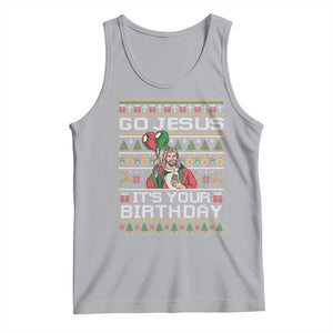 Funny Go Jesus Its Your Birthday Tank Top Christmas Christian Religious God TS11 Athletic Heather Print Your Wear