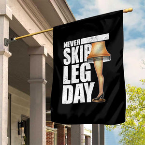 Funny Never Skip Leg Day Christmas Movie Garden Flag Italian Leg Lamp TS11 Print Your Wear