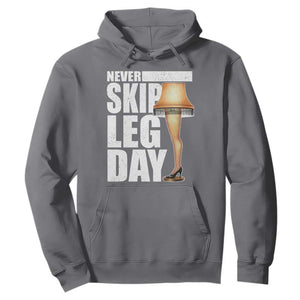 Funny Never Skip Leg Day Christmas Movie Hoodie Italian Leg Lamp TS11 Charcoal Print Your Wear