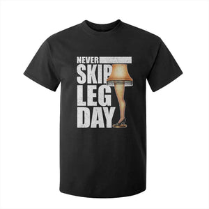 Funny Never Skip Leg Day Christmas Movie T Shirt For Kid Italian Leg Lamp TS11 Black Print Your Wear