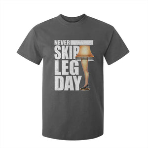Funny Never Skip Leg Day Christmas Movie T Shirt For Kid Italian Leg Lamp TS11 Dark Heather Print Your Wear
