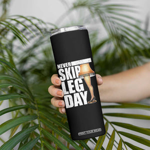 Funny Never Skip Leg Day Christmas Movie Skinny Tumbler Italian Leg Lamp TS11 Print Your Wear