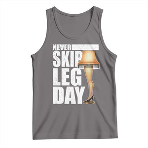 Funny Never Skip Leg Day Christmas Movie Tank Top Italian Leg Lamp TS11 Deep Heather Print Your Wear