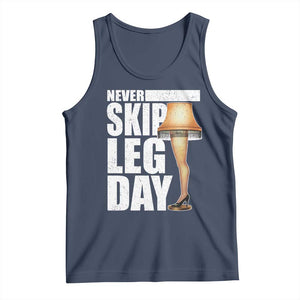 Funny Never Skip Leg Day Christmas Movie Tank Top Italian Leg Lamp TS11 Navy Print Your Wear