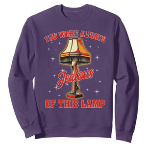 Funny Christmas Movie Sweatshirt You Were Always Jealous Of This Lamp Italian Leg Lamp TS11 Purple Print Your Wear