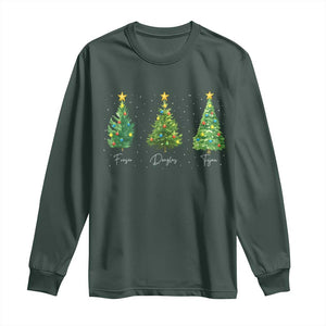 Funny Subtle FDT Resist Christmas Long Sleeve Shirt Fraser Douglass Trojan Xmas Tree TS11 Dark Forest Green Print Your Wear