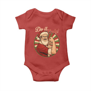 Funny Christmas Do It Lady Baby Onesie Mustache Guy Meme Santa Cosplay TS11 Red Print Your Wear