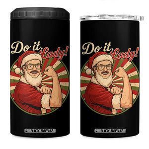 Funny Christmas Do It Lady 4 in 1 Can Cooler Tumbler Mustache Guy Meme Santa Cosplay TS11 One Size: 16 oz Black Print Your Wear