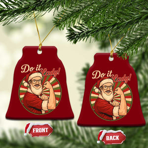 Funny Xmas Do It Lady Ceramic Ornament Mustache Guy Meme Santa Cosplay TS11 Print Your Wear
