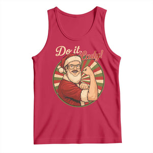 Funny Christmas Do It Lady Tank Top Mustache Guy Meme Santa Cosplay TS11 Red Print Your Wear