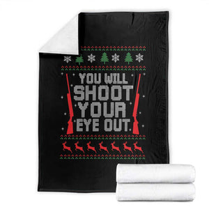 Funny You'll Shoot Your Eye Out Kid Throw Blanket Christmas Movie Guns TS11 Black Print Your Wear