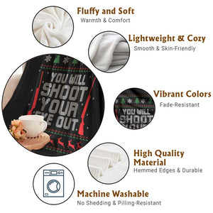 Funny You'll Shoot Your Eye Out Kid Throw Blanket Christmas Movie Guns TS11 Print Your Wear