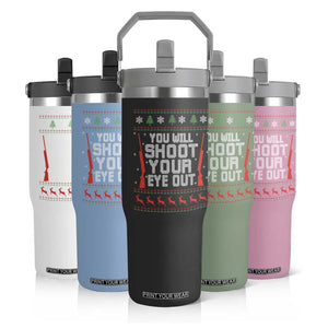 Funny You'll Shoot Your Eye Out Kid Flip Straw Tumbler Christmas Movie Guns TS11 Print Your Wear