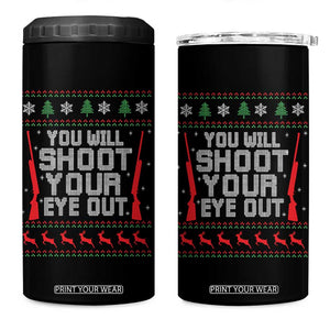 Funny You'll Shoot Your Eye Out Kid 4 in 1 Can Cooler Tumbler Christmas Movie Guns TS11 One Size: 16 oz Black Print Your Wear