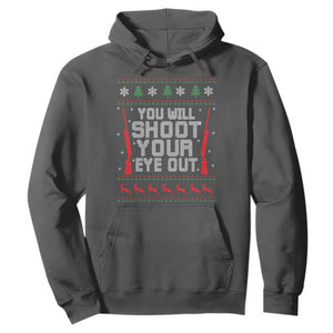 Funny You'll Shoot Your Eye Out Kid Hoodie Christmas Movie Guns TS11 Dark Heather Print Your Wear