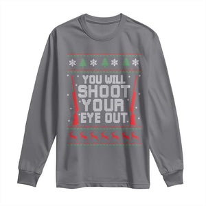 Funny You'll Shoot Your Eye Out Kid Long Sleeve Shirt Christmas Movie Guns TS11 Charcoal Print Your Wear