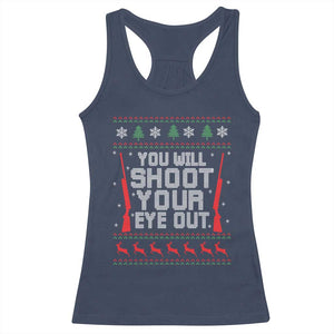 Funny You'll Shoot Your Eye Out Kid Racerback Tank Top Christmas Movie Guns TS11 Navy Print Your Wear