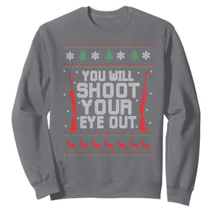 Funny You'll Shoot Your Eye Out Kid Sweatshirt Christmas Movie Guns TS11 Charcoal Print Your Wear