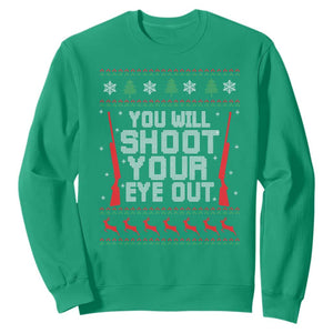 Funny You'll Shoot Your Eye Out Kid Sweatshirt Christmas Movie Guns TS11 Irish Green Print Your Wear
