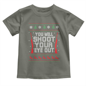 Funny You'll Shoot Your Eye Out Kid Toddler T Shirt Christmas Movie Guns TS11 Military Green Print Your Wear