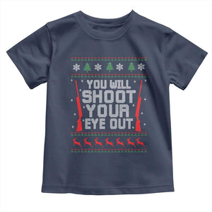 Funny You'll Shoot Your Eye Out Kid Toddler T Shirt Christmas Movie Guns TS11 Navy Print Your Wear