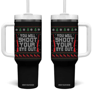 Funny You'll Shoot Your Eye Out Kid Tumbler With Handle Christmas Movie Guns TS11 One Size: 40 oz Black Print Your Wear