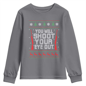 Funny You'll Shoot Your Eye Out Kid Youth Sweatshirt Christmas Movie Guns TS11 Charcoal Print Your Wear