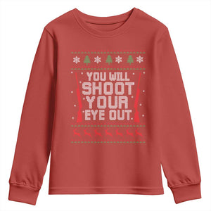 Funny You'll Shoot Your Eye Out Kid Youth Sweatshirt Christmas Movie Guns TS11 Red Print Your Wear