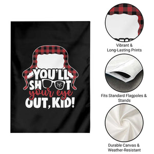 Funny You Will Shoot Your Eye Out Kid Garden Flag Christmas Movie Glasses Hat TS11 Print Your Wear