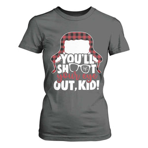Funny You Will Shoot Your Eye Out Kid T Shirt For Women Christmas Movie Glasses Hat TS11 Dark Heather Print Your Wear