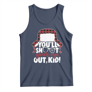 Funny You Will Shoot Your Eye Out Kid Tank Top Christmas Movie Glasses Hat TS11 Navy Print Your Wear